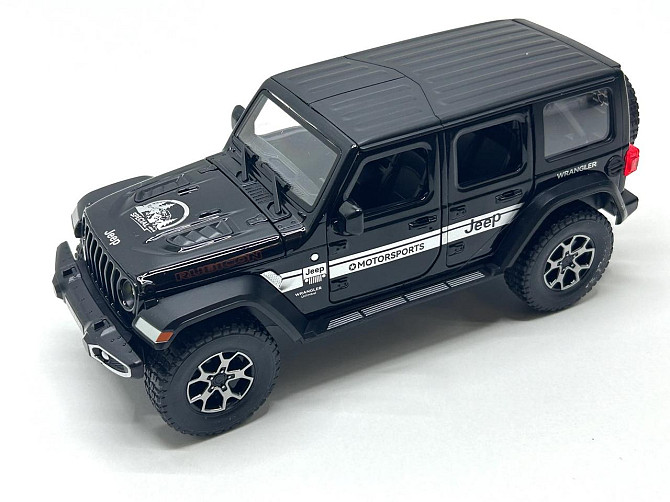 Машина Автосвіт Jeep vlanger інерційна відчиняються двері капот багажник 21см Чорна (AP-1979) Чернігів - фото 7