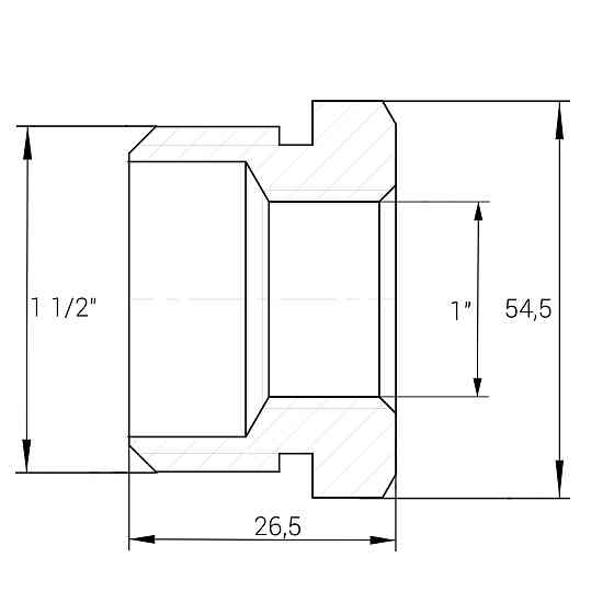 Футорка 1 1/2″х1″ЗВ нікельована NF753S OPTIMUM Киев