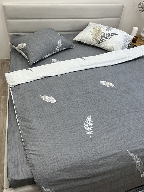 Ecotton Простирадло без резинки Ecotton Євро 220х240 см із сатину сірого кольору Коломыя - изображение 9