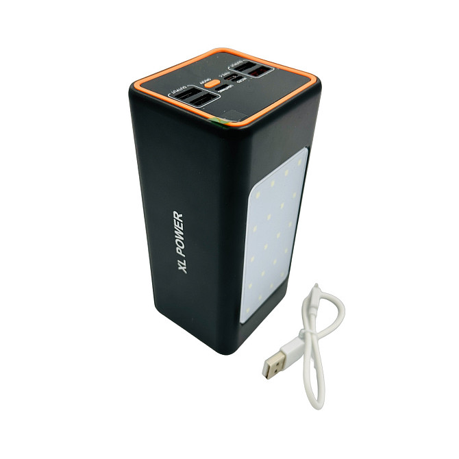 Універсальна зарядна батарея ACL PW-55 50000 mAh з індикатором заряду + ліхтар + ремінець (Чорний) Вінниця - фото 5