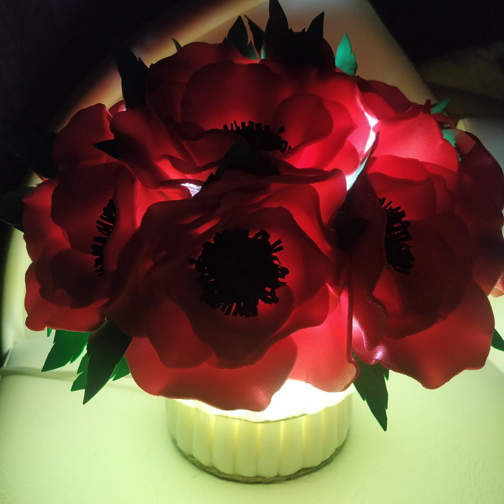 Світильник-нічник "Букет червоних маків" Дніпро - фото 8
