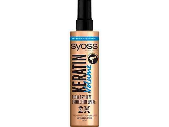 Спрей для волос 200мл Keratin Volume Защита при сушеные феном 200мл ТМ SYOSS Sollmir Киев