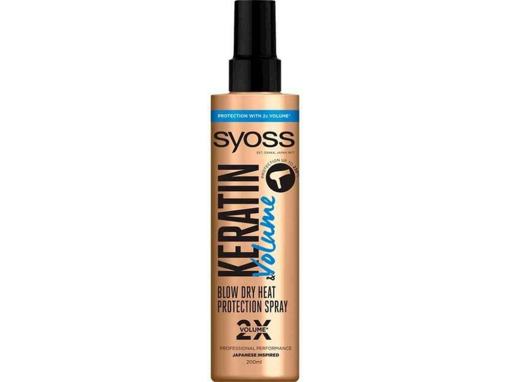 Спрей для волос 200мл Keratin Volume Защита при сушеные феном 200мл ТМ SYOSS Sollmir Киев - изображение 1