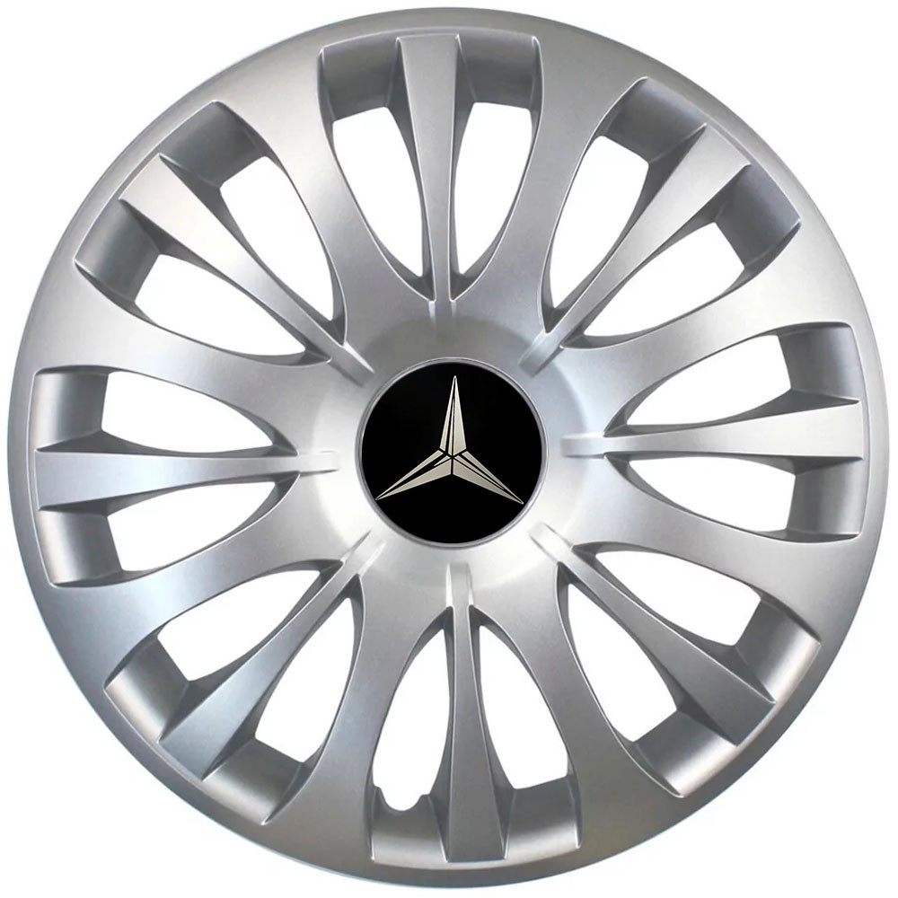 Автомобильные модельные колпаки R15 Mercedes-Benz 329 4шт, SJS, серебряные Киев - изображение 1