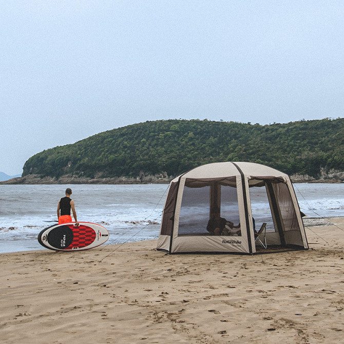Тент для кемпінгу Naturehike Hexagon Inflatable NH20TM002 380*329*220 Київ - фото 8