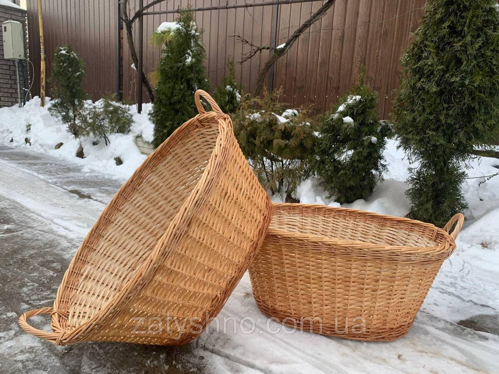 Большая плетеная корзина с ручками Киев - изображение 9