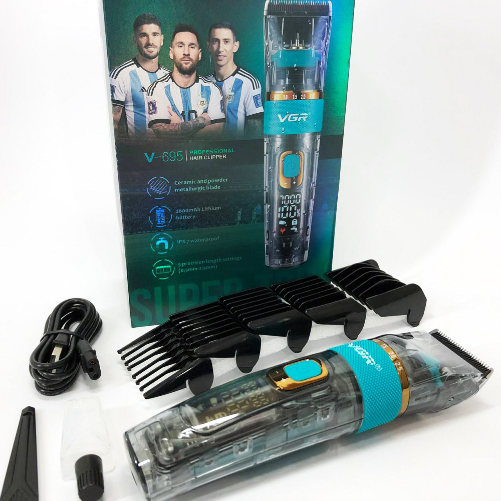 Аккумуляторный универсальный триммер для стрижки VGR V-695, Електромашинка для стрижки TJ-97 Киев - изображение 4