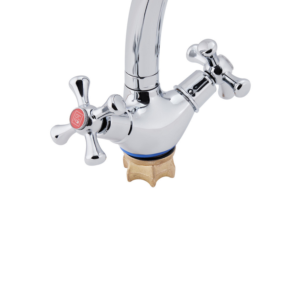 Смеситель для кухни Lidz Lamb 272F двухвентильный LDLAM272FCRM22018 Chrome Киев - изображение 3