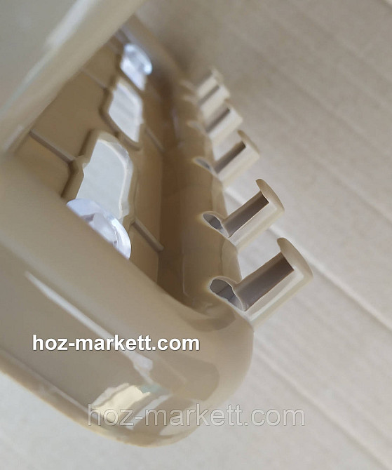 Полиця у ванну навісна настінна біла пластикова пряма 62 см Харків - фото 2