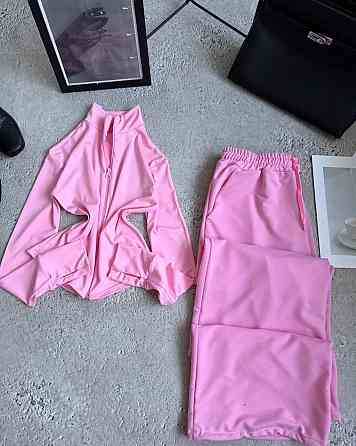 Женский стильный повседневный костюм двойка двунить Барби Одесса