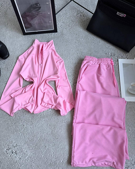 Жіночий стильний повсякденний костюм-двійка двонитка Барбі Одеса - фото 3