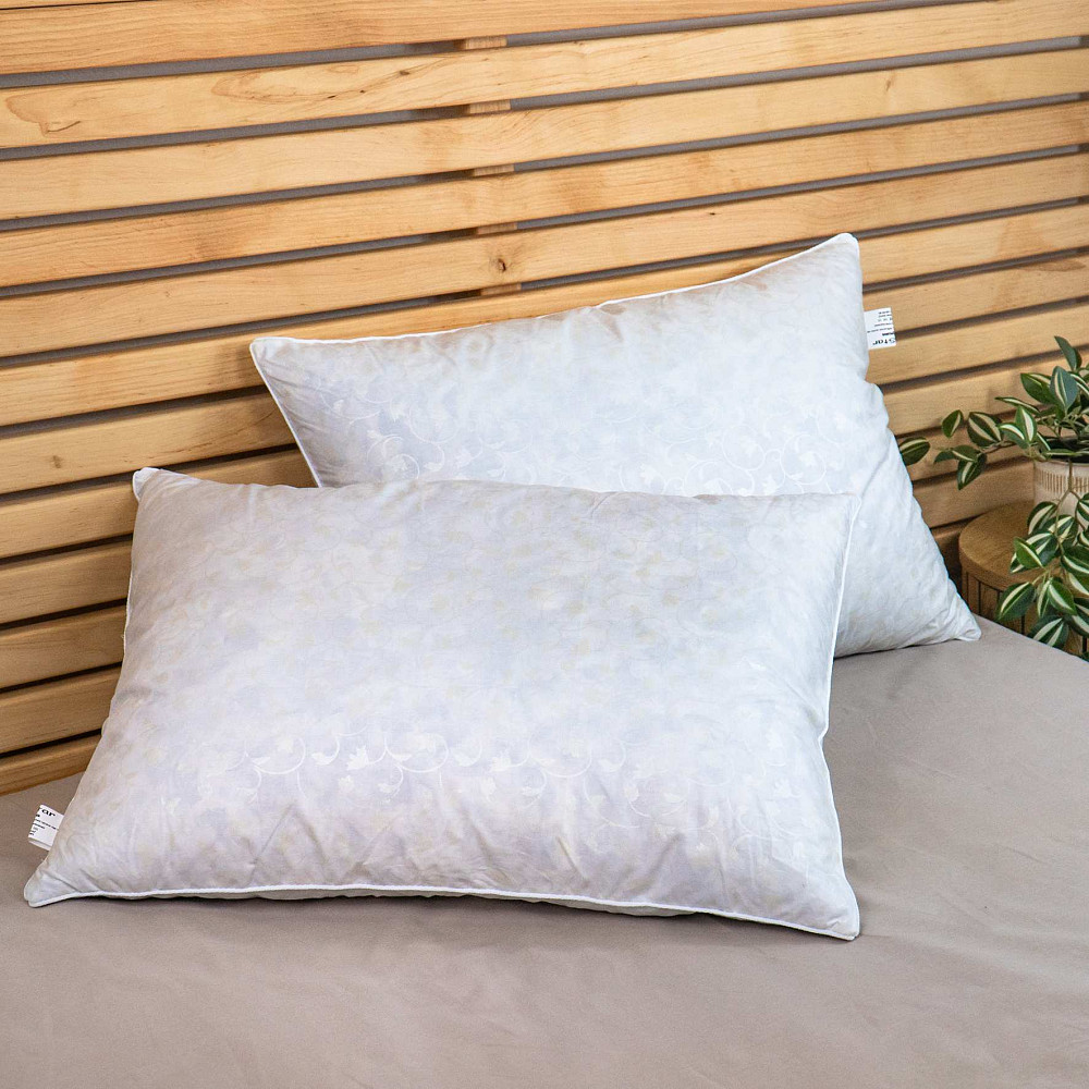 Подушка из искусственного лебяжьего пуха YouStar - упругая 40x60 см (Серебро) Сумы - изображение 4