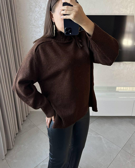 Жіночий оверсайз светр машинна вʼязка Одеса - фото 9