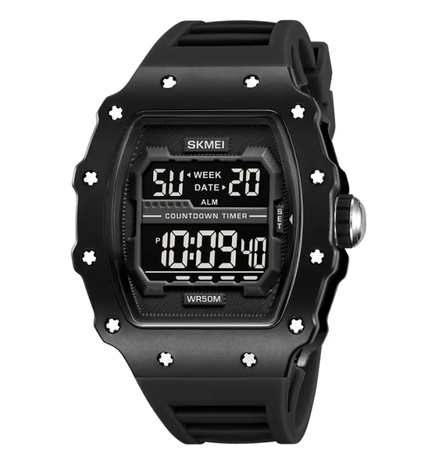 Годинник чоловічий електронний наручний Skmei 2296 Чорний Вінниця - фото 1