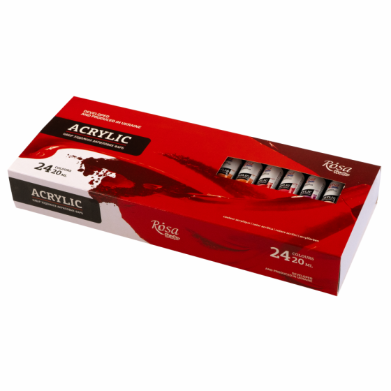 Набор акриловых красок 24х20мл ROSA Studio Киев