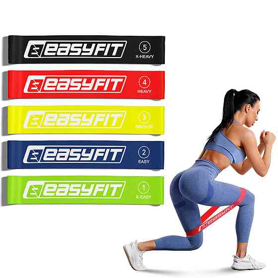 EasyFit Гумові кільця для фітнесу EasyFit набір 5 шт Коломыя