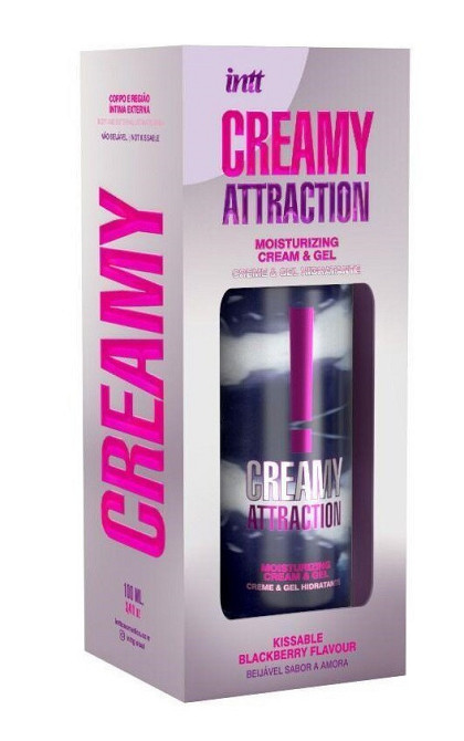 Зволожувальний крем-гель 2в1 Intt Creamy Attraction Blackberry 100мл (м'ята упаковка!!!) Sex Aura Київ - фото 5