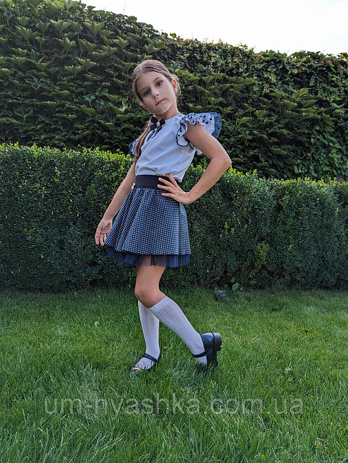 Комплект школьной формы блузка короткий рукав и красивая юбка 116 Кривой Рог - изображение 4