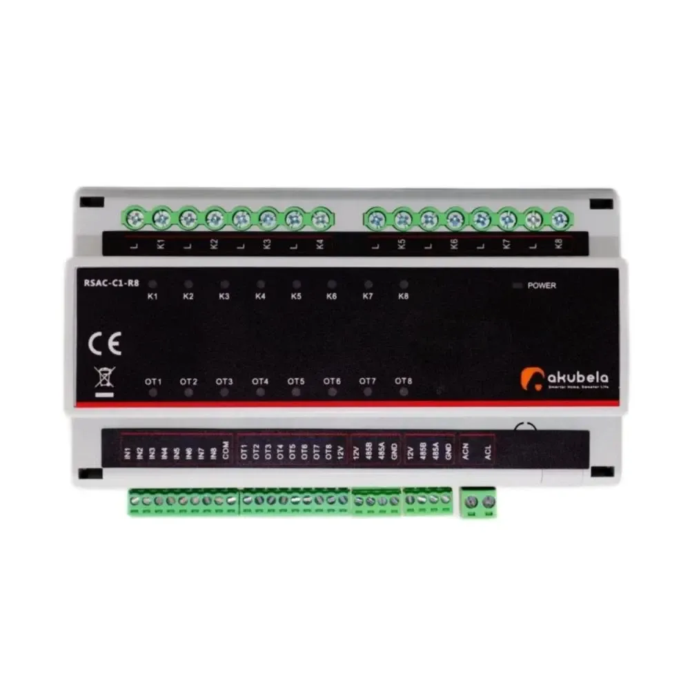 Розумний контролер на 8 каналів (актуатор перемикача) Akubela RSAC-C1-R8 (00-00002880) Киев - изображение 2