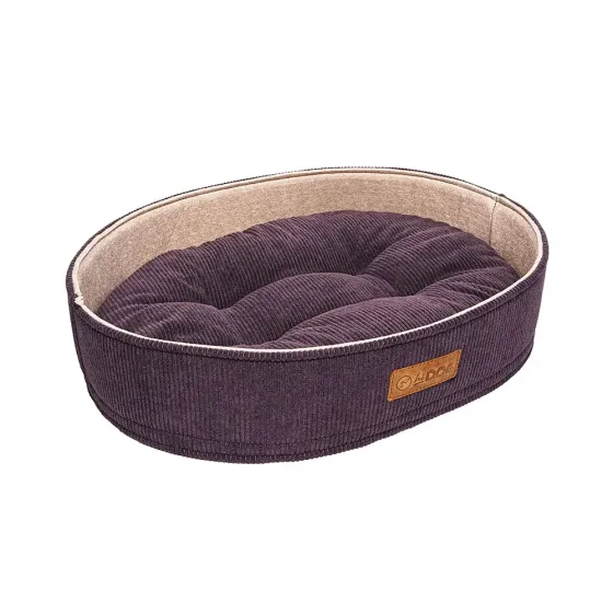 Лежак ХайДог HiDOG Бортик овальний Velvet XS для собаки або кота слива (34 х 45 х 10 см) Київ