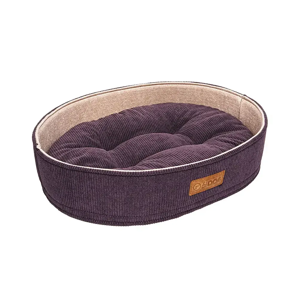 Лежак ХайДог HiDOG Бортик овальный Velvet XS для собаки или кота слива (34 х 45 х 10 см) Киев - изображение 1
