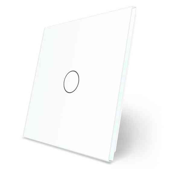 LIVOLO Рамка 1-постова для 1-сенсорного вимикача LIVOLO, загартоване скло, біла, 80×80 мм (VL-P Коломия