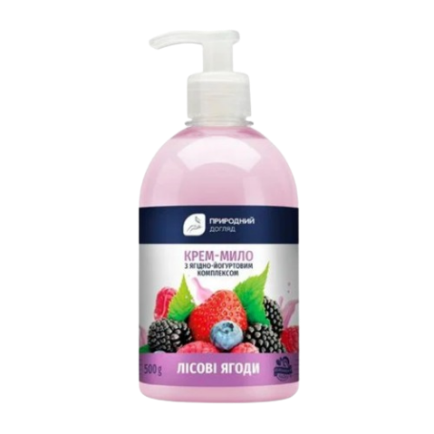 Крем-мило 500мл з дозатором йогуртове Ягоди "Косметичне меню" Вельта Житомир