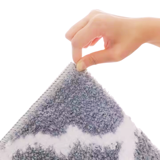 Килимок для ванної кімнати та душу килимок для ніг в душову, мікрофібра, атиковзкий c візерунком 40х60 см, сірий Кам'янець-Подільський