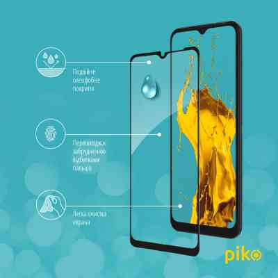 Стекло защитное Piko Full Glue Samsung A03 Black (1283126521645) Винница