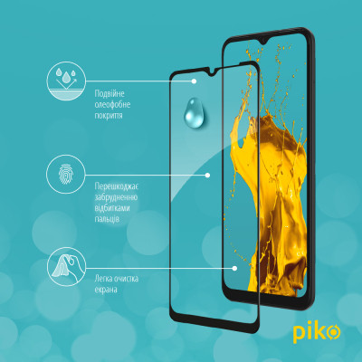 Стекло защитное Piko Full Glue Samsung A03 Black (1283126521645) Винница - изображение 4