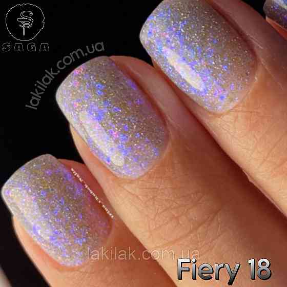 Світловідбиваючий гель-лак SAGA 18 Fiery 9мл Херсон