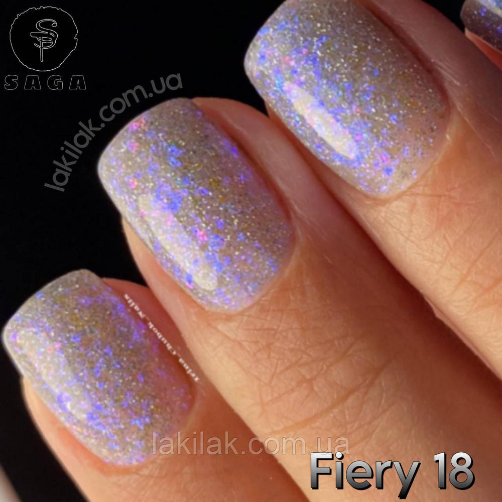 Світловідбиваючий гель-лак SAGA 18 Fiery 9мл Херсон - изображение 1