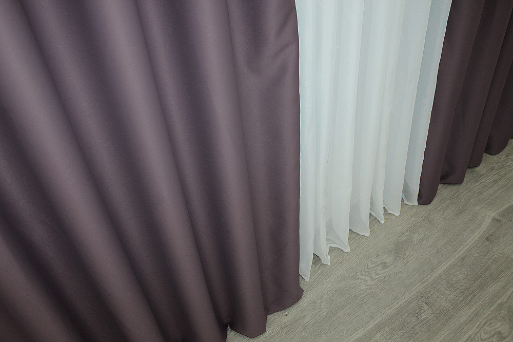 Комплект готових штор VR-Textil Блекаут Midnight № 1231ш Марсала 100х290 см 2 шт (31-045) Київ - фото 8