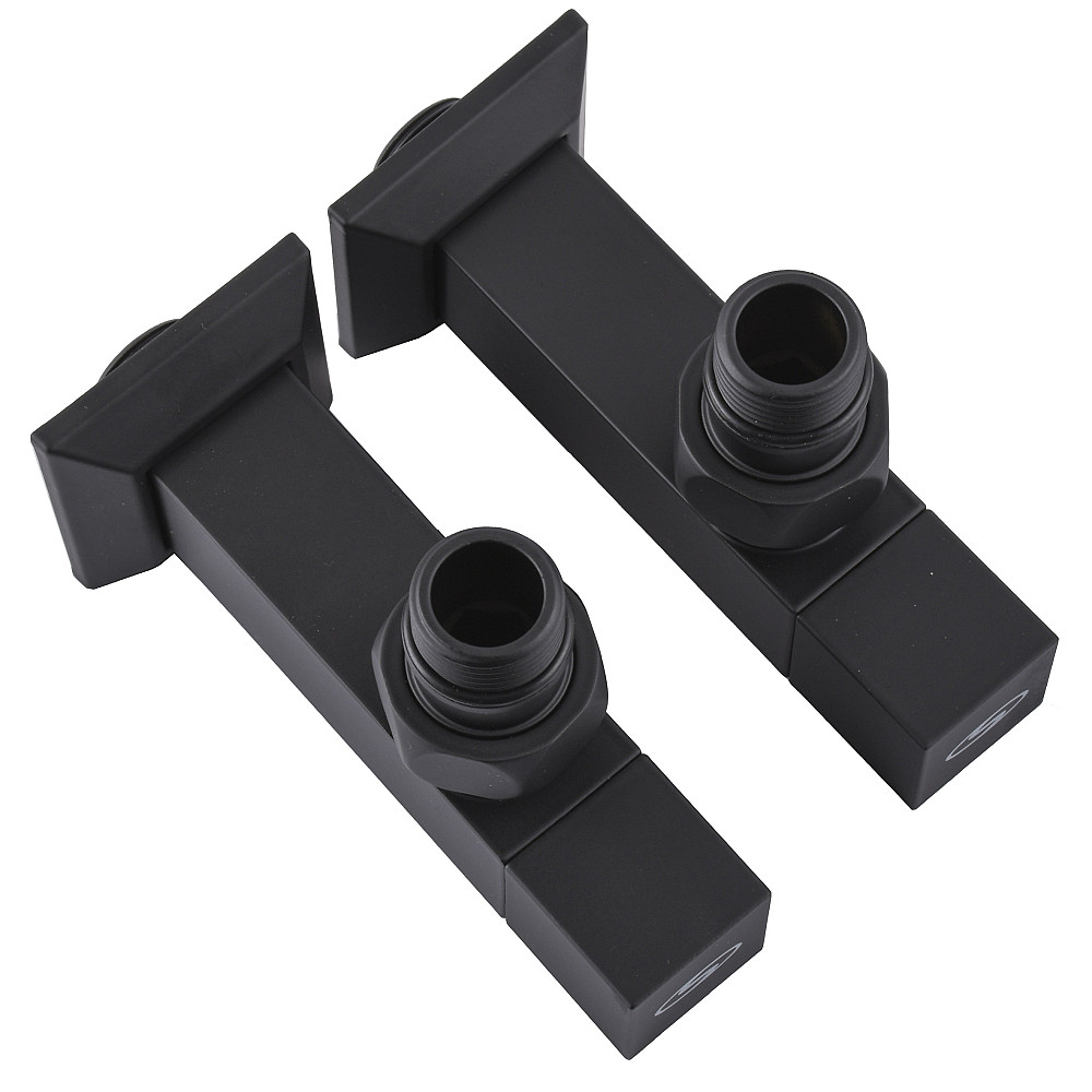 Набір Кран напівобертовий кутовий з американкою SOLOMON LUX 1/2″ CUBE BLACK 8888 (1уп) Луцк - изображение 4