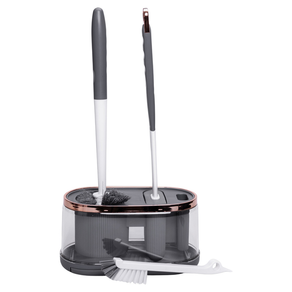 Household Набір для туалету настінний 3 в 1: 2 йоржика + щітка, йорж для унітазу силіконовий з Киев - изображение 4