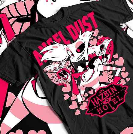 Футболка для мальчика аниме Аластор Хазбин Хотел Хазбин оверсайз (рост от 165 до 180 ) Черний AnimeJ0727m Днепр