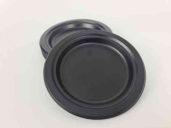 Тарілка одноразова пластикова 176 ммl Чорна (50 шт.) Харків