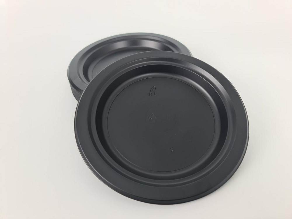 Тарілка одноразова пластикова 176 ммl Чорна (50 шт.) Харків - фото 3