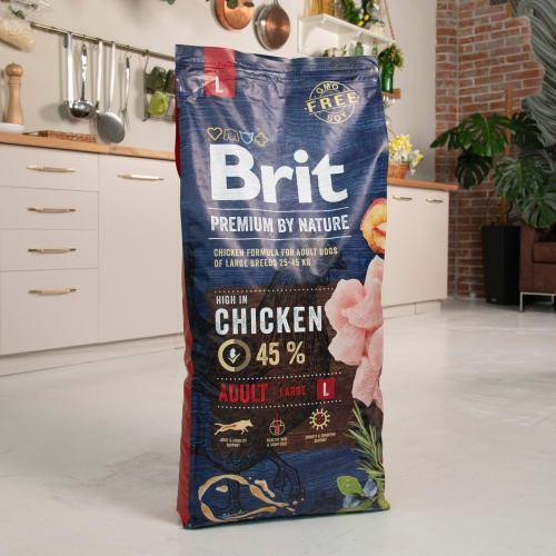 Сухий корм Brit Premium Dog Adult L для дорослих собак великих порід, з куркою, 15 кг Київ - фото 5