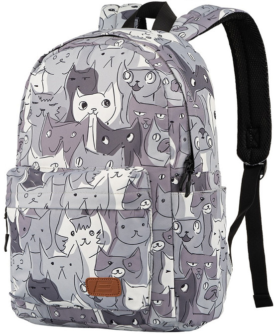Рюкзак 2Е, TeensPack Cats, сірий Київ - фото 1