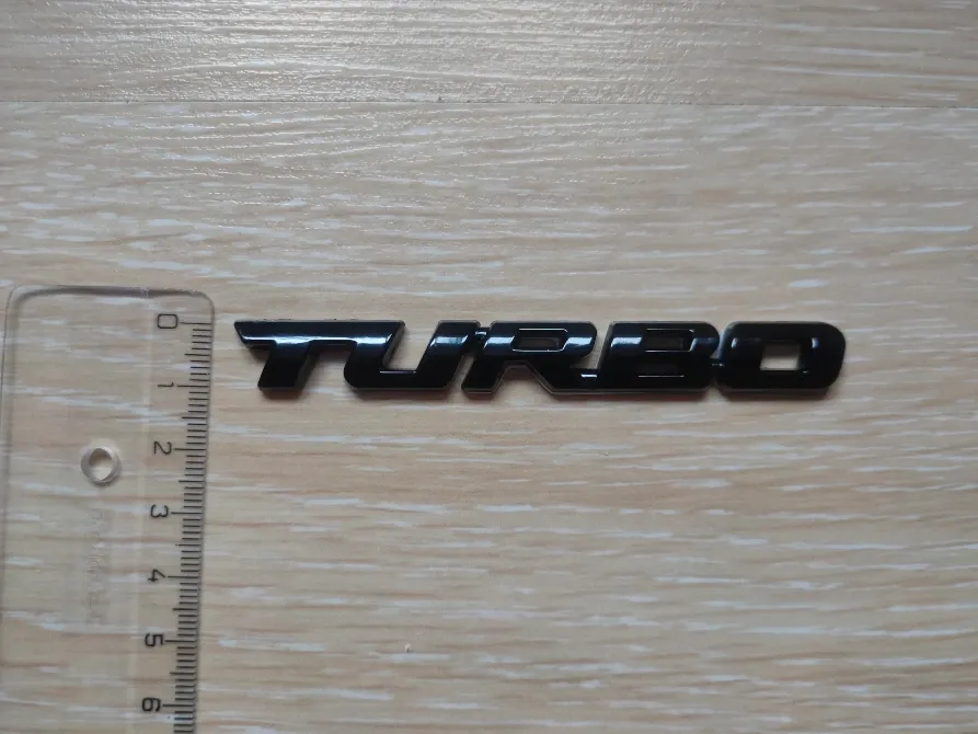 Авто наклейка Turbo Чорна Металева Київ - фото 8