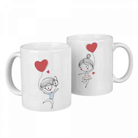 Парные чашки Влюбленные с воздушными шариками Винница