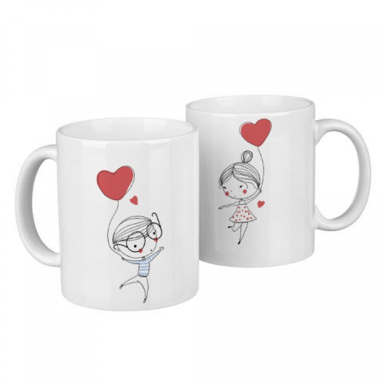 Парные чашки Влюбленные с воздушными шариками Винница - изображение 1