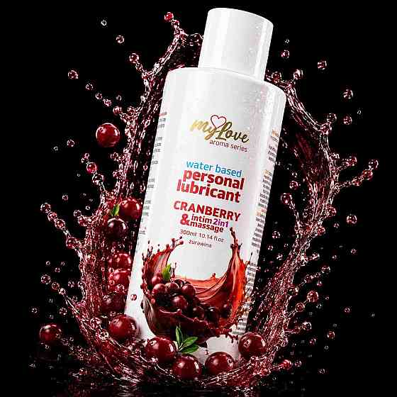 2в1 лубрикант та масажний гель - MyLove Aroma Series Intim&Massage Cranberry, 300 мл Sex Aura Київ