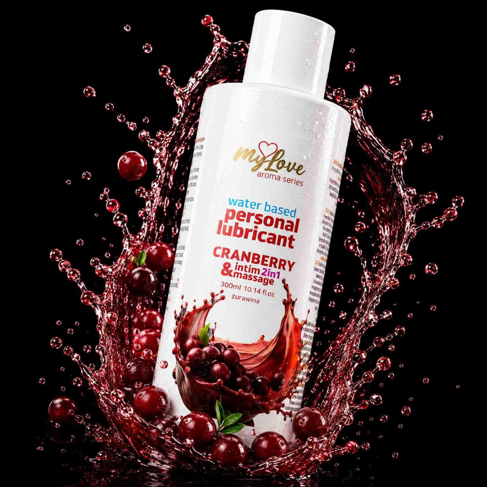 2в1 лубрикант та масажний гель - MyLove Aroma Series Intim&Massage Cranberry, 300 мл Sex Aura Київ - фото 2