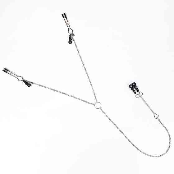 Затискач для сосків та клітора Art of Sex - Nipple and clit clamps Black Pearl Sex Aura Київ
