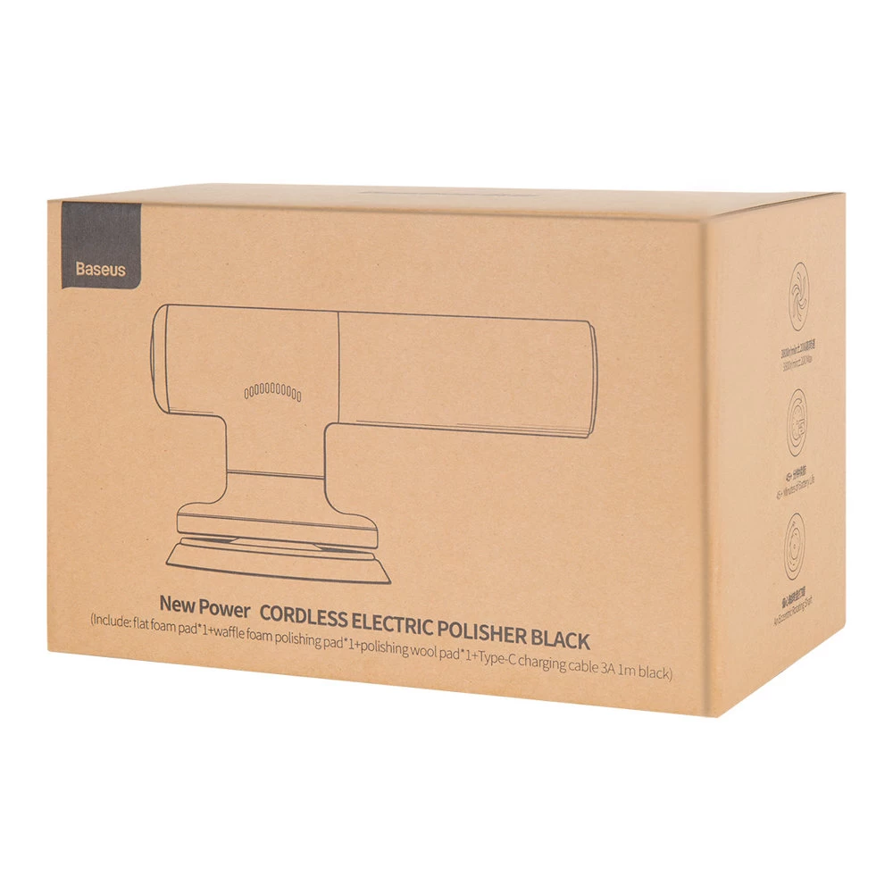 Пристрій для полірування автомобіля Baseus New Power Cordless Electric Polisher Black Київ - фото 11