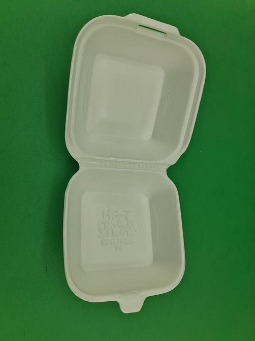 Ланч-бокс з спіненого полістиролу з кришкою 123*133*78мм білий HP-7 250 шт/уп Харків - фото 3