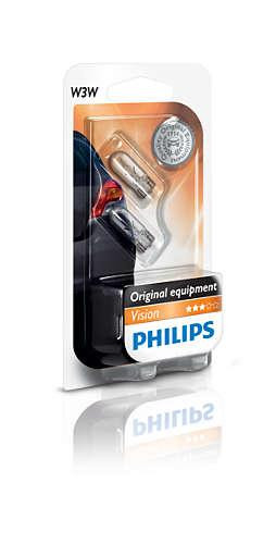 Комплект вказівних ламп розжарювання PHILIPS 12256B2 W3W 12V 3W W2,1X9,5d Харків - фото 2
