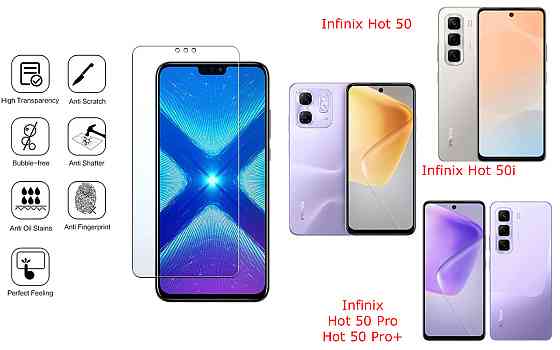 Защитное стекло NeoGlass для Infinix Hot 50, Hot 50i, Hot 50 Pro, Hot 50 Pro+ – ультрапрозрачное и устойчивое Киев